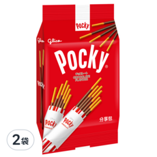 glico 格力高 Pocky 百奇 巧克力棒分享包, 2袋, 81g