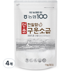 명품천일염 구운소금, 1kg, 4개