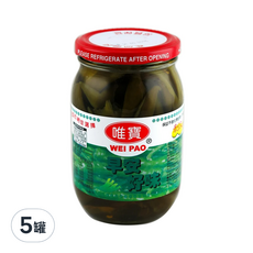 唯寶 剝皮辣椒, 無防腐劑, 無人工色素, 450g, 5罐