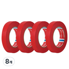 다다 칼라 마스킹테이프 빨강 15mm x 20m, 8개