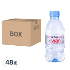 Evian 依雲 法國原裝版天然礦泉水 330ml*24瓶/箱, 48瓶