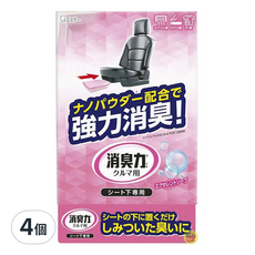 雞仔牌 車用消臭劑 車坐墊下用 優雅皂香,300g,4個