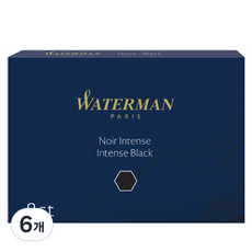WATERMAN 威迪文 替換芯 長型, 黑色, 6個