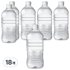 아이시스 생수 화이트캡 무라벨, 18개, 1L