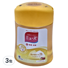 Muse 感應式泡沫給皂機專用補充液 250ml, 顏色變化泡沫洗手液, 3包