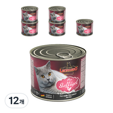 레오나르도 1년 이상 고양이 습식사료, 닭, 200g, 12개 퓨어 닭고기 폴트리, 200g, 12개