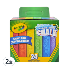 Crayola 繪兒樂 可水洗戶外粉筆, 24色, 2盒