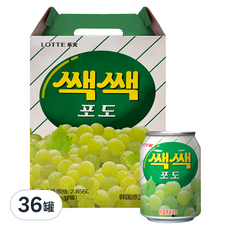 LOTTE 樂天 粒粒葡萄汁禮盒, 韓國原裝進口, 2.856公升 (238毫升 X 12罐), 238ml, 36罐
