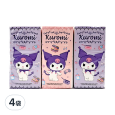 AKIRA 御衣坊 酷洛米 我愛漂亮紙手帕 6包, 三層加厚, 原生木漿, 無螢光劑, 小包裝設計, 4袋