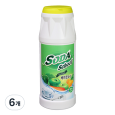 소다스쿨 프리미엄 베이킹소다 용기형, 450g, 6개