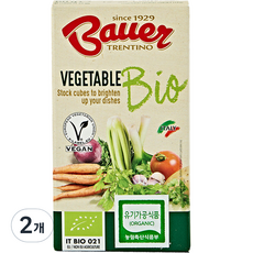바우어 유기농 채소 스톡 큐브, 60g, 2개