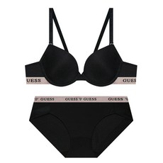 GUESS UNDERWEAR 閃亮粉色帶子涼感胸罩+內褲組