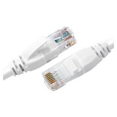 CAT-6高速網路線，RJ45網路傳輸線，CAT6國際標準規範，環保PVC，八芯雙絞線，鍍金金屬銅片，白色, 20m, 1條