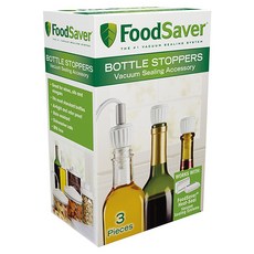 FoodSaver 真空瓶塞3入組，適用葡萄酒/油/醋，氣密防漏，延長保鮮期, 1盒, 橡膠