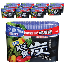 妙管家 冰箱消臭炭 冷藏庫專用, 強力去味, 長效, 大容量, 300g, 12盒