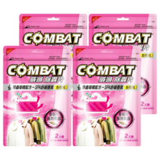 COMBAT 威滅 衣櫃除蟲片吊掛式 SPA Set 2入, 除蟲菊精配方-SPA舒緩香氛, 衣櫃用, 6個月長效除蟲, 4包