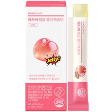 푸드올로지 애사비 탱글 젤리 복숭아맛 NMN, 1개, 10회분