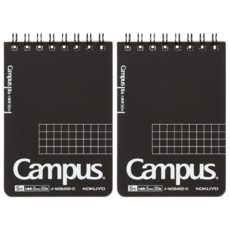KOKUYO Campus 大人A7線圈方格筆記本 S5 5mm方格 50枚, M364S5-D, 2本