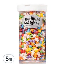 퀄리티스프링클 레인보우 스타 스프링클, 65g, 5개