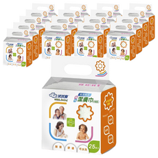 OMA&Baby 拭拭樂 乾濕兩用婦幼潔膚巾, 25枚入, 耐揉 舒適 可水洗, 25張, 18包