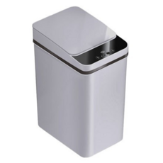 FJ 簡約窄邊智能感應垃圾桶 LS-9, 12L, 24x17.2x29.5cm, 灰色, 24 x 17.2 x 29.5cm