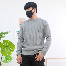 남자꽈배기니트