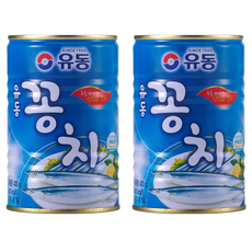 유동 꽁치 통조림, 400g, 2개 400g, 2개