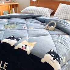 夢之語 石墨烯防靜電法蘭絨暖暖被, 柴柴樂犬