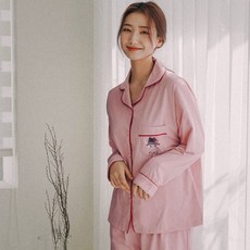파란 여성용 모던타임 잠옷 세트