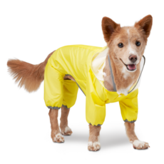 meongmoongs 狗狗燈光多合一雨衣, 1個, 黃色