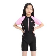 제테스 여아용 반팔 3부 생존 올인원 수영복 2561 테스 여아용 반팔 3부 생존수영 올인원 수영복 2561