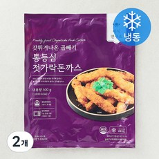 미식연구소 갓튀겨나온 곱빼기 통등심 젓가락 돈까스 (냉동), 500g, 2개