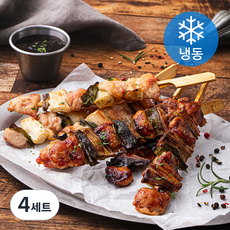 플레잇 국내산 파닭 꼬치 50g x 6입 + 데리 양념소스 60g 세트 (냉동)