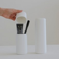 모던 휴대용 칫솔 치약 보관함 케이스, 화이트, 1개 - 이미지 2