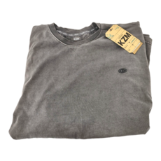 KZM 男款LOGO短袖, XL, 碳灰色