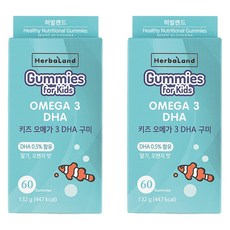 허벌랜드 키즈오메가3 DHA구미젤리 선물세트, 132g, 2개