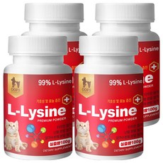 웁스 고양이 플러스 영양제, 엘라이신, 100g, 4개
