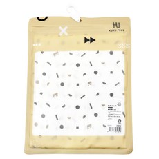 KU.KU Duckbill 酷咕鴨 KUKU PLUS 紗布澡巾-2入, 100%純棉 30 x 48 cm, 極簡幾何, 1包