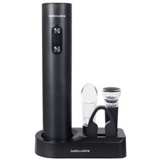 bella cuisine 5 件組電動開酒器, 1組, 黑色