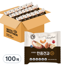 너츠브라더 브라질넛 한줌견과, 100개 20g, 100개입