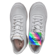 SKECHERS UNO LITE 女 休閒鞋, 記憶棉鞋墊 運動鞋 - 白色, 177289WHT