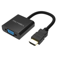 POLYWELL 寶利威爾 1080P FHD HDMI轉VGA 訊號轉換器, 1個, PW15-T07-A005
