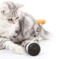 딩동펫 360도 캣닢무빙휠 고양이장난감, 화이트, 1개