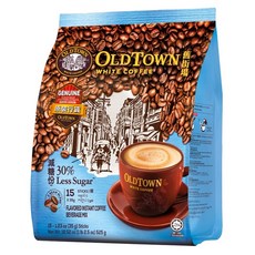 OLDTOWN WHITE COFFEE 舊街場白咖啡 3合1減糖白咖啡, 減少30%糖份 525g, 35g, 15條, 1袋