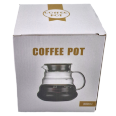 卡特屋 雲朵咖啡壺 800ml 矽膠壺蓋 耐熱無鉛玻璃, 附壺蓋, 1個