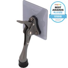 철물대장 무타공 원터치 말발굽 도어스토퍼 다크그레이, 1개 1개