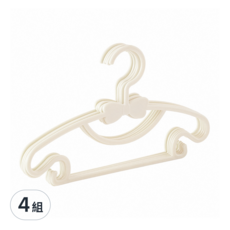 兒童衣架 Set 40, PP材質, 北歐白, 尺寸29.3cm x 16.5cm, 4組