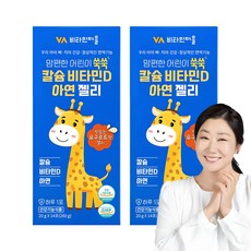Vitamin Village 媽媽安心孩童茁壯鈣質維他命D鋅果凍 14入, 280g, 2個