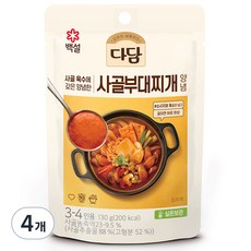 다담 사골부대 찌개양념, 130g, 4개