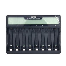 Kamera 佳美能 C8 3號/4號鎳氫 液晶八槽充電器, 獨立控制, Micro USB & USB-C供電, 1個